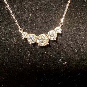 Elegant Silver 4.2ct Moissanite Necklace
